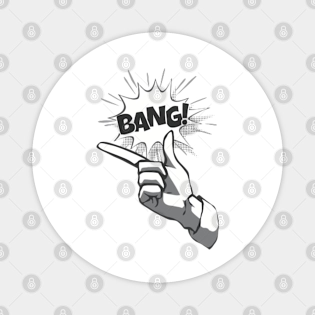 Inuyashiki Hiro Hand Bang Pose in Black and White Pop Art Style : Sci Fi Anime Who the MC is Old Man and Boy Who Got Power from Alien Magnet by Animangapoi